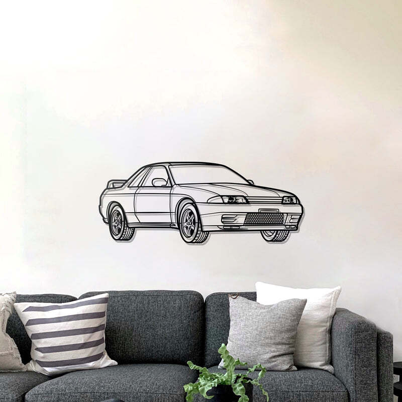 Wall Art Home Decor 3D Acrylic Metal Car Auto Poster USA Silhouette GTR R32