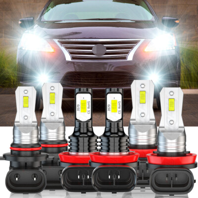 Para For Nissan Sentra 2013 2014 2015 Kit de faros LED + luces