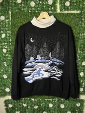 Vintage Christmas Sweatshirt Ugly Sweater Nutcracker USA 1994 Snow Nature XL