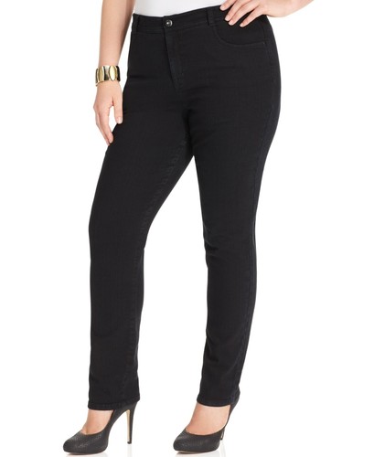 Tummy-Control Slim-Leg Jeans, SIZE 
