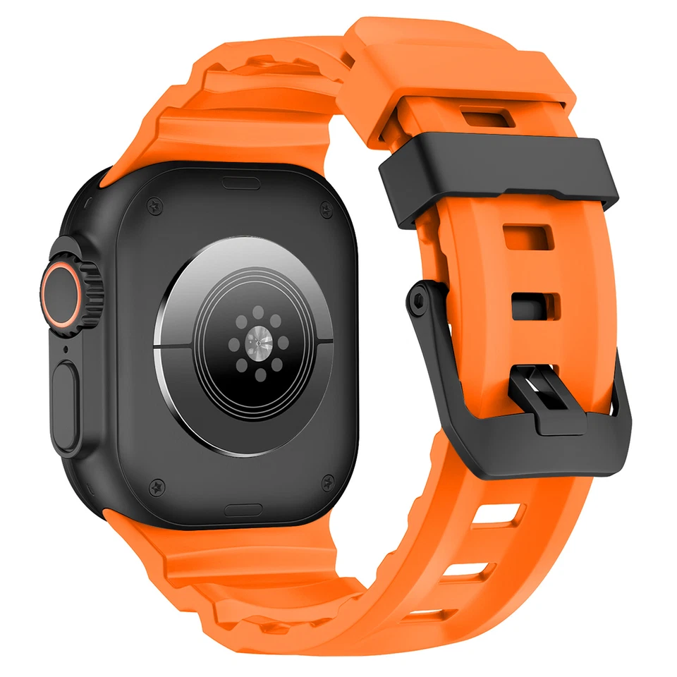 Sports Silicone Wrist Band Trail Strap for Apple Watch Series 42/44/45/46/49mm - Image 4 of 4