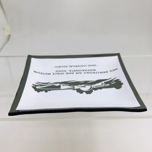 Vtg Apollo 11 Neil Armstrong Air Space Museum Wapakoneta Ohio Dish Tray Ashtray - Picture 7 of 13