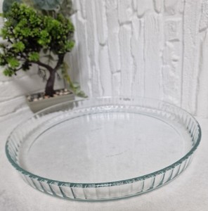 Vintage PYREX 814 S Fluted Glass Tart/Pie Dish – 30 cm – Made in France Bakeware