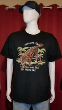 Akoo Mfg Co. Men's Black S/S Leopard T-Shirt Size Large