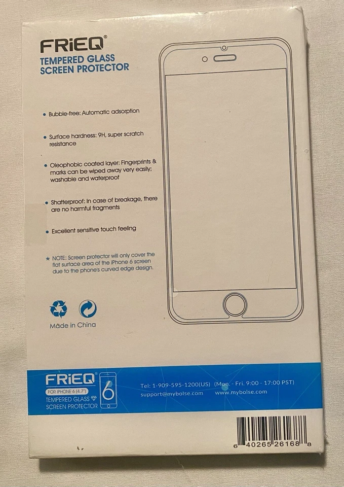 Protector de pantalla de vidrio templado FRiEQ F6 para iPhone 6 (4,7”) Foto 2 de 2