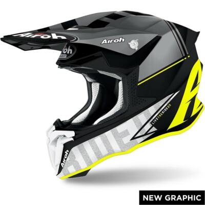 Airoh Twist 2.0 Tech Yellow Matt Cross Enduro Off Road Motorcycle Helmet L XL