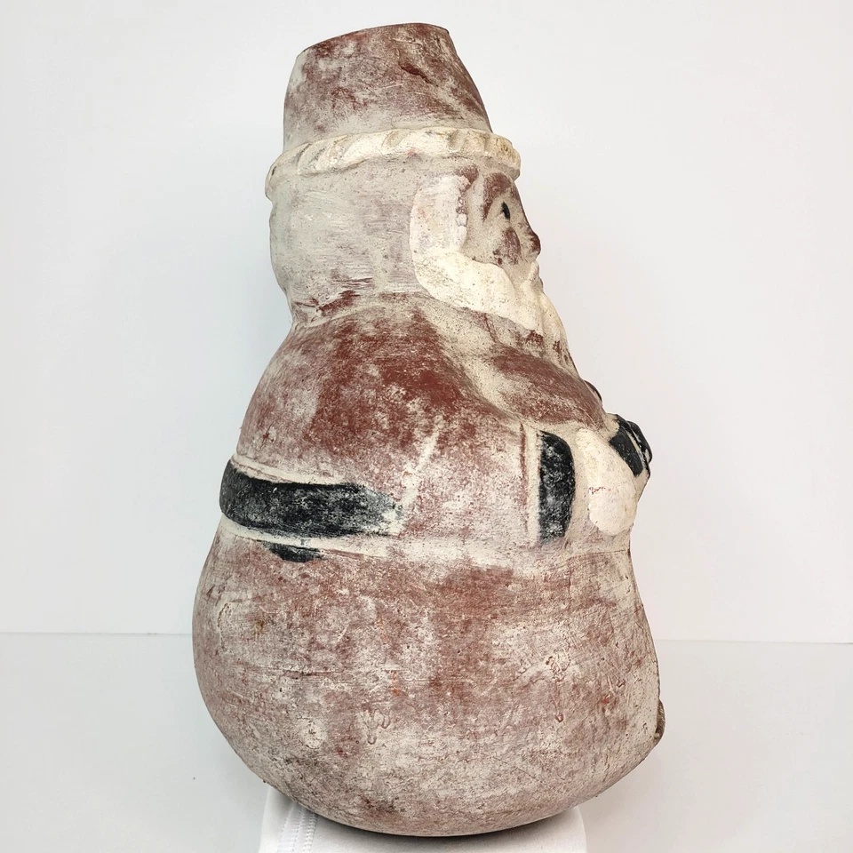 Candelabro de Navidad vintage terracota Santa Claus Chiminea 13" RARO Foto 4 de 4