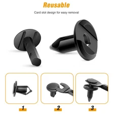 120pc Clips for Hole Plastic Rivets Retainer Fender Bumper Push Pin Fastener 8mm