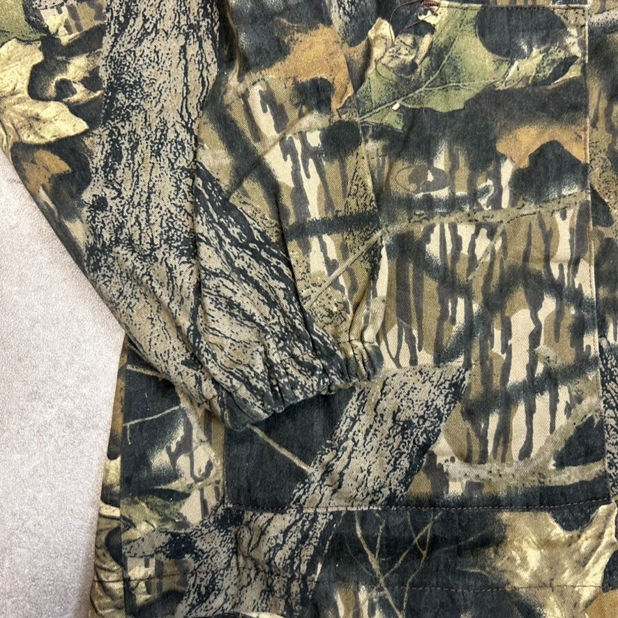 Natural Habitat Real Tree Jacket Mens Medium Hooded Camo Hunting Coat, Green image 5