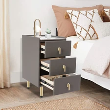 Bedside Cabinet With Drawers, Narrow Nightstand, Small Nightstand With Drawers