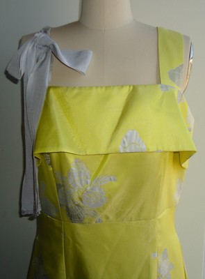 badgley mischka yellow dress