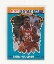 1990-91 Fleer Basketball All-Stars #3 Akeem Olajuwon ROCKETS HOF