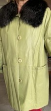  CAPPOTTO  In Pelle Realizzato Da Maestri  INTERNO trapuntato Verde Acido