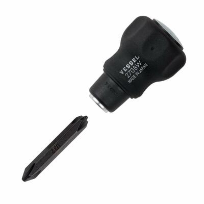 VESSEL Combi Plus Stubby Screwdriver (No.270BW-123) Japan Import - 3-in-1 Bit, Compact For Tight Spaces - View #6