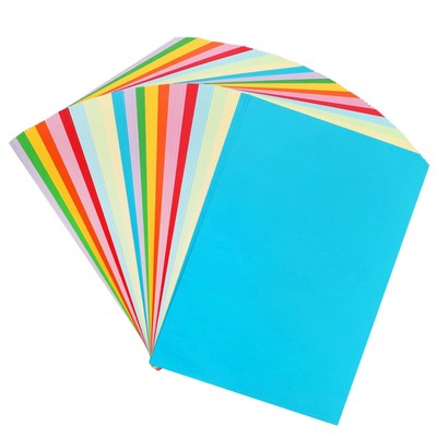 100PCS A4 Colorful Cardstock Paper 11.7'' x 8.3'' 10 Colors for DIY Projects