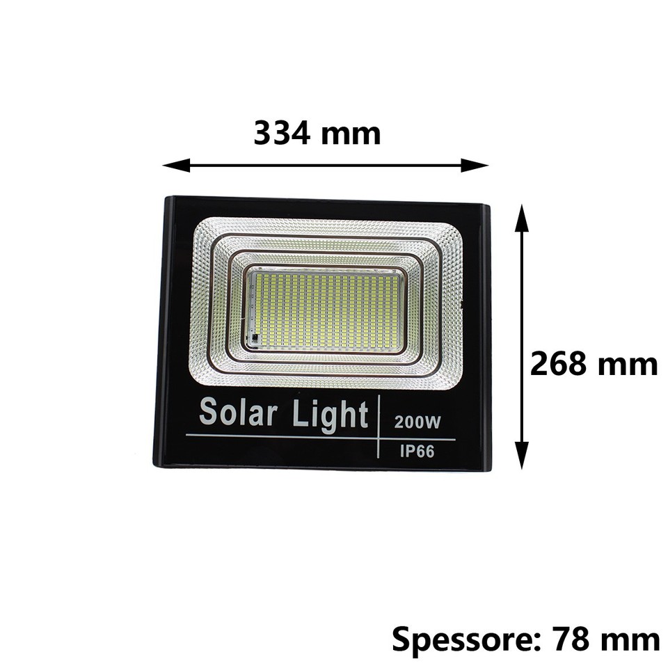 Proiettore Faro a energia solare 60w con pannello solare incluso ...