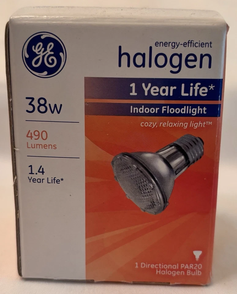 GE Hallogen 38w 490 Lumens Indoor Floodlight 69163 PAR 20 - Image 4 of 4
