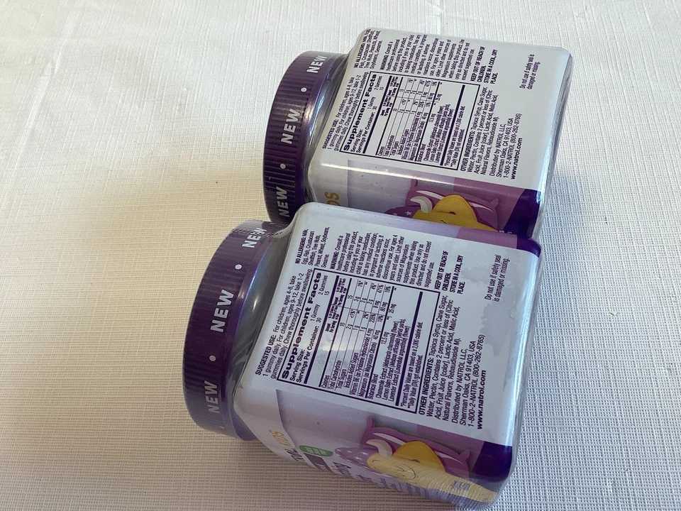 Natrol Kids успокаивающие ночные жевательные резинки со вкусом ягод детские снотворное срок годности 2-26 - Изображение 4 из 4