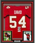 FRAMED Autographed/Signed LAVONTE DAVID 33x42 Tampa Bay Red Jersey JSA COA Auto