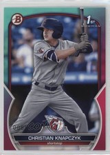 2023 Bowman Draft Aqua & Pink Gradient 8/199 Christian Knapczyk #BD-180 h2f