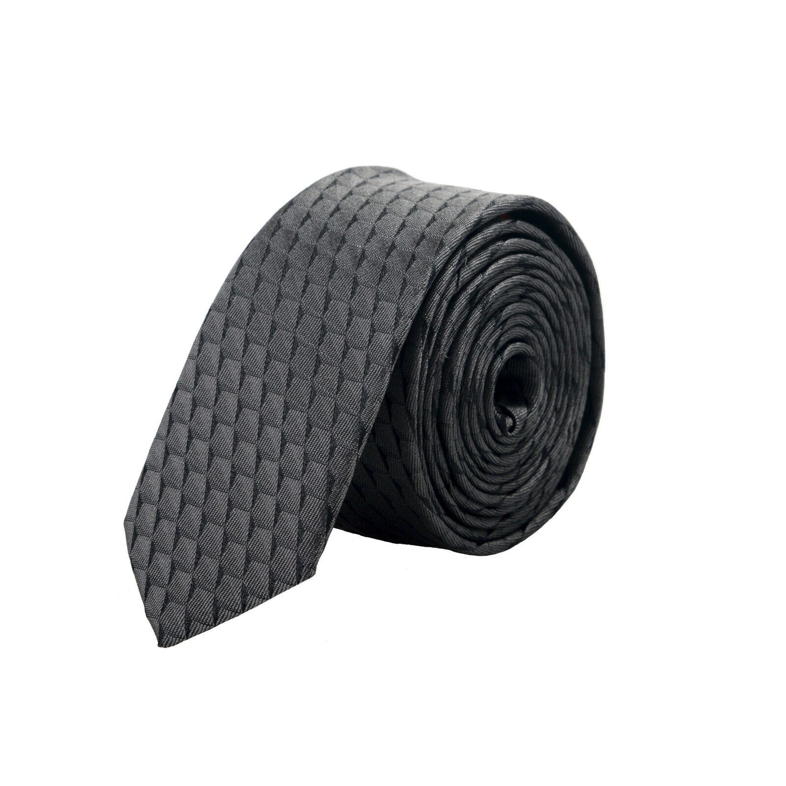 Мужской серый галстук из 100 шелка с геометрическим принтом Hugo Boss 9690₽