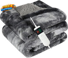 Electric Heated Blanket Throw 50 X60 Size Faux Fur Heating Blanket 10 Heating