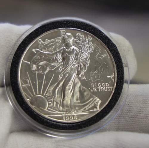 1996  US Silver Eagle $1 Nice Unc Better Year Dings