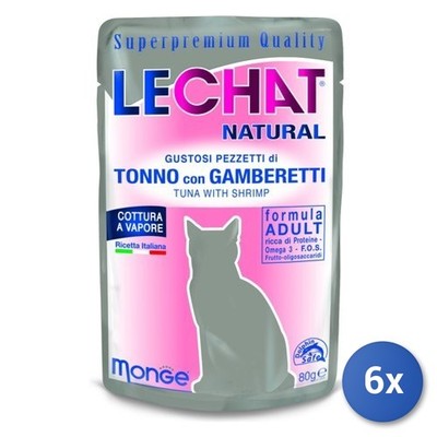 6x Nassfutter Katze Monge 0673 Lechat Natural