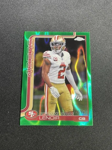 2025 Topps Chrome Green Lava Refractor /99 Deommodore Lenoir 269 49ers