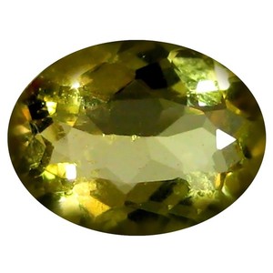 0.97 ct AAA Topnotch Oval Shape (8 x 6 mm) Yellow Heliodor Beryl Gemstone