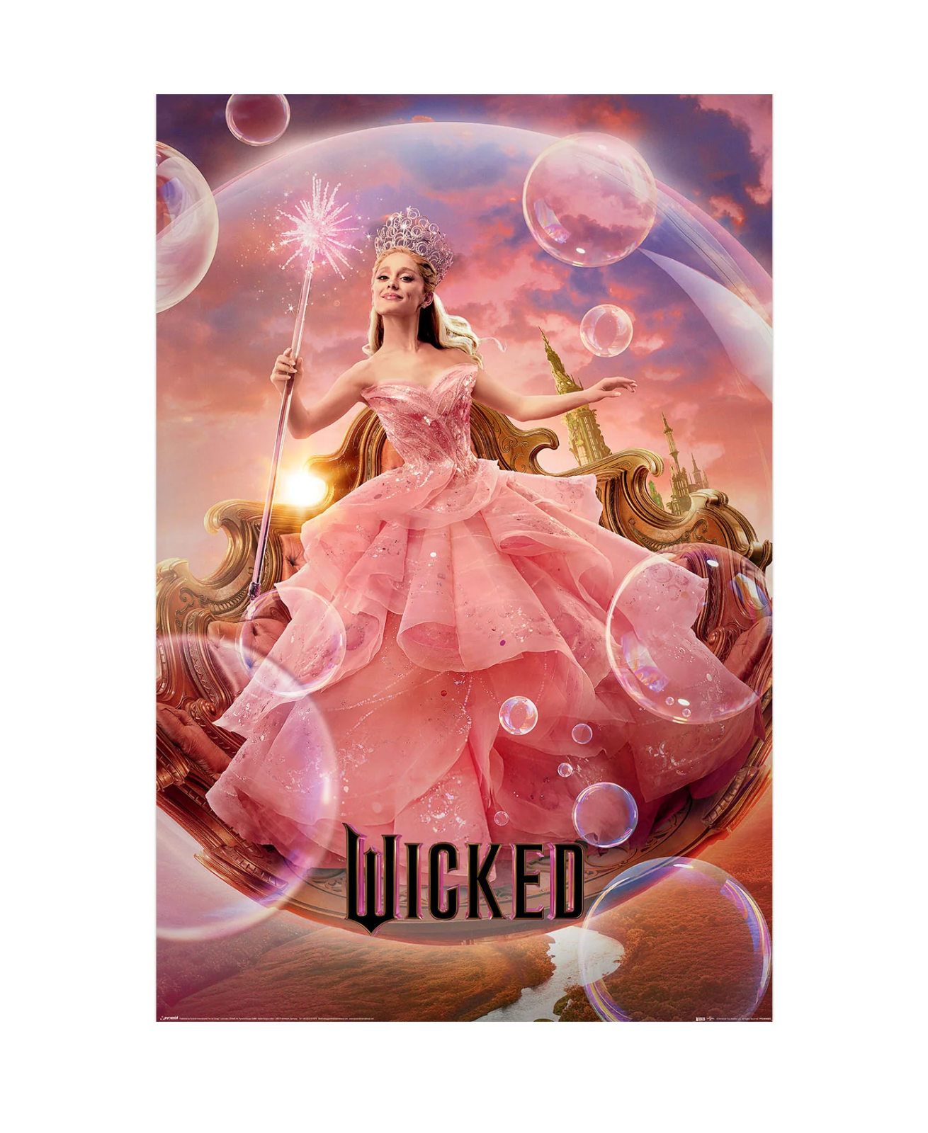 Wicked Glinda Movie Poster 61x91.5 cm | 24x36 in New pink wall art