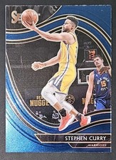 Stephen Curry 2020-21 Panini Select COURTSIDE LEVEL BLUE Base Card SP (no.204)