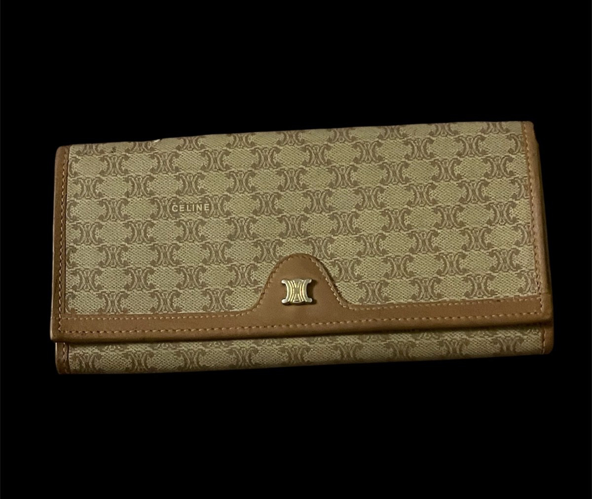 Authentic Celine Monogram Canvas large Signature … - image 5