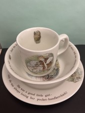 Wedgwood Mrs. Tiggy-Winkle 3 Piece Child's Dinnerware Set Beatrix Potter