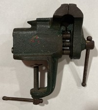 Vintage 2 1/2" Brink & Cotton Green Clamp-On Bench Vise USA