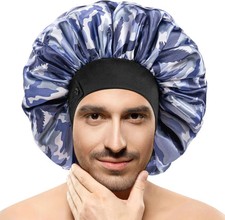Satin Bonnets for Men Women, Large Double Layer Adjustable for Sleeping