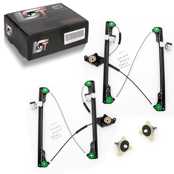 2X Fensterheber Manuell Kurbelaufnahme Set Vorne FüR VW Transporter V VI T5 T6-image