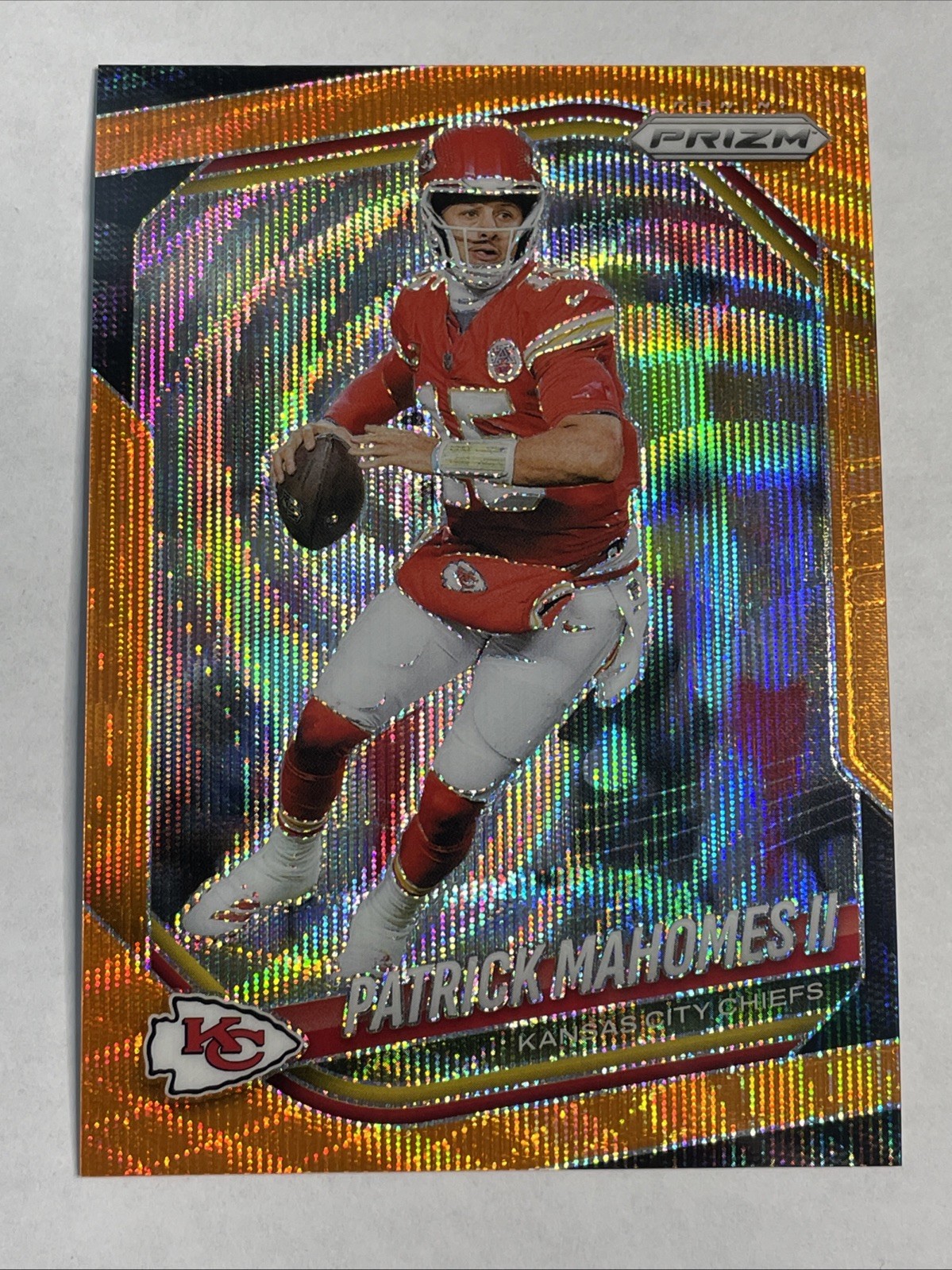 2025 Panini Prizm PATRICK MAHOMES Orange Wave Prizm /65 #26 SP