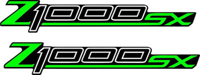 Z1000SX Motorrad Aufkleber Set Grün