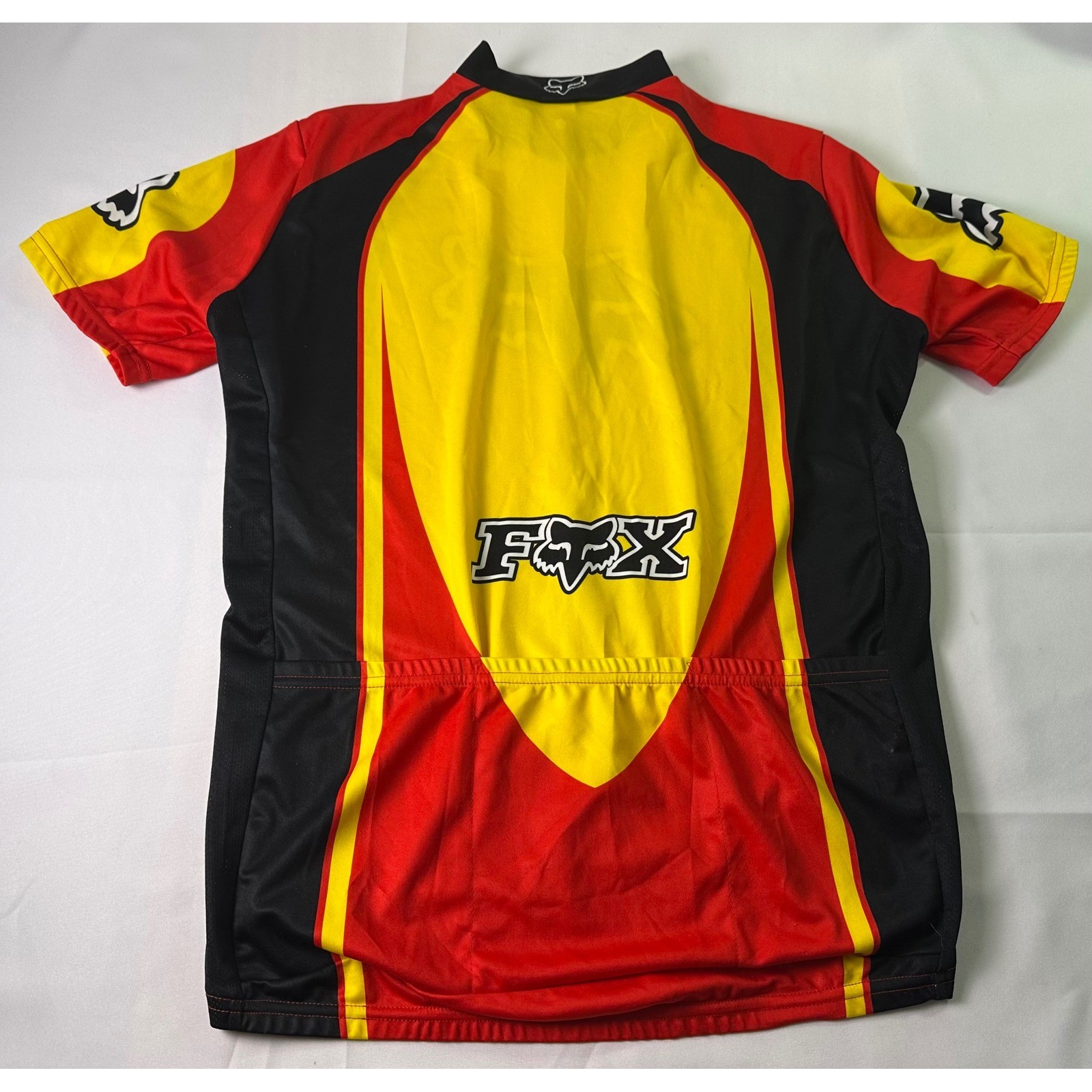 Fox Racing Morgan Hill Cycling Jersey Mens Large Red Yellow Bike Top