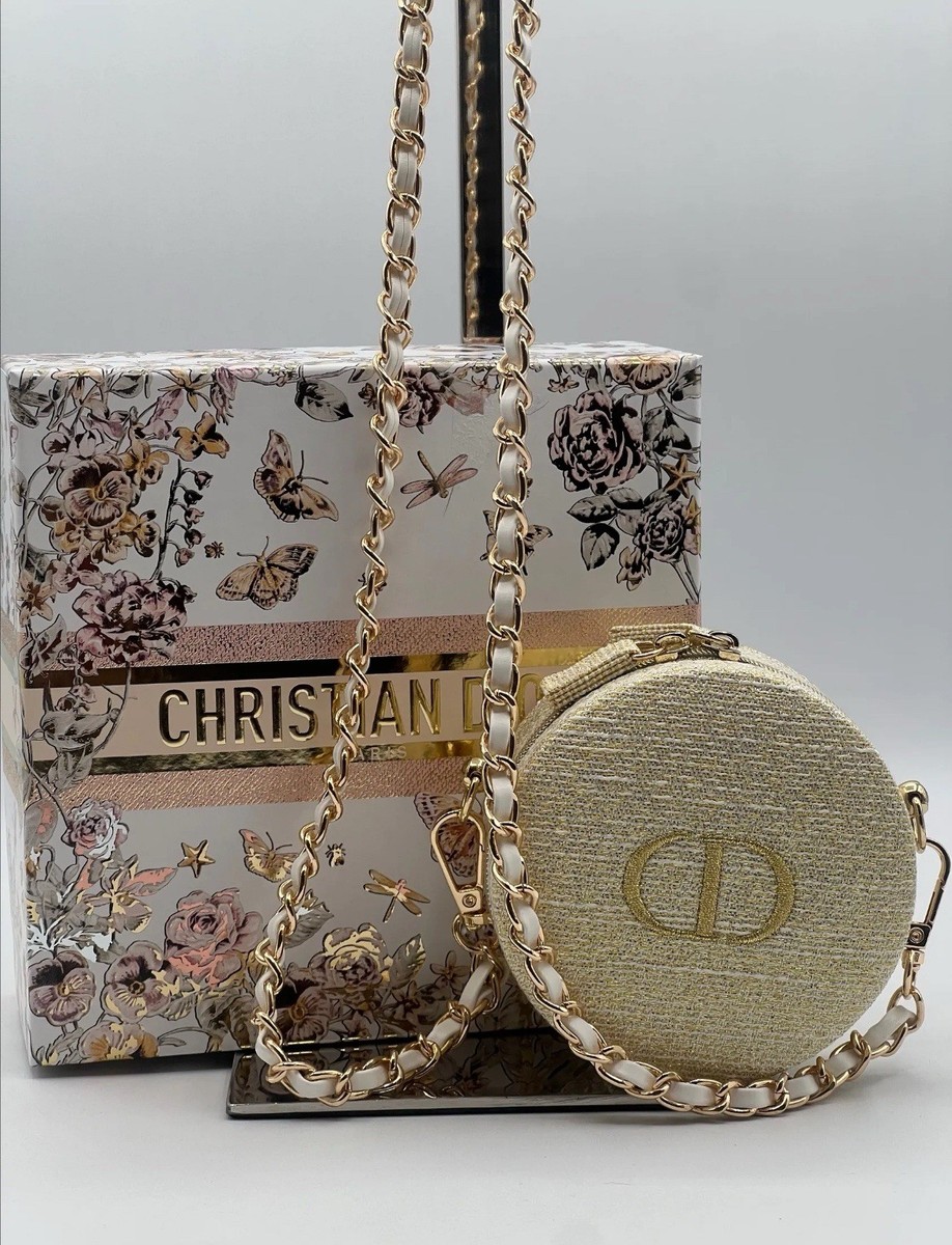 Christian Dior ハンドバッグ ゴールド Christian Dior Miss Gold Leather Flap Bag Cannage Chain Crossbody