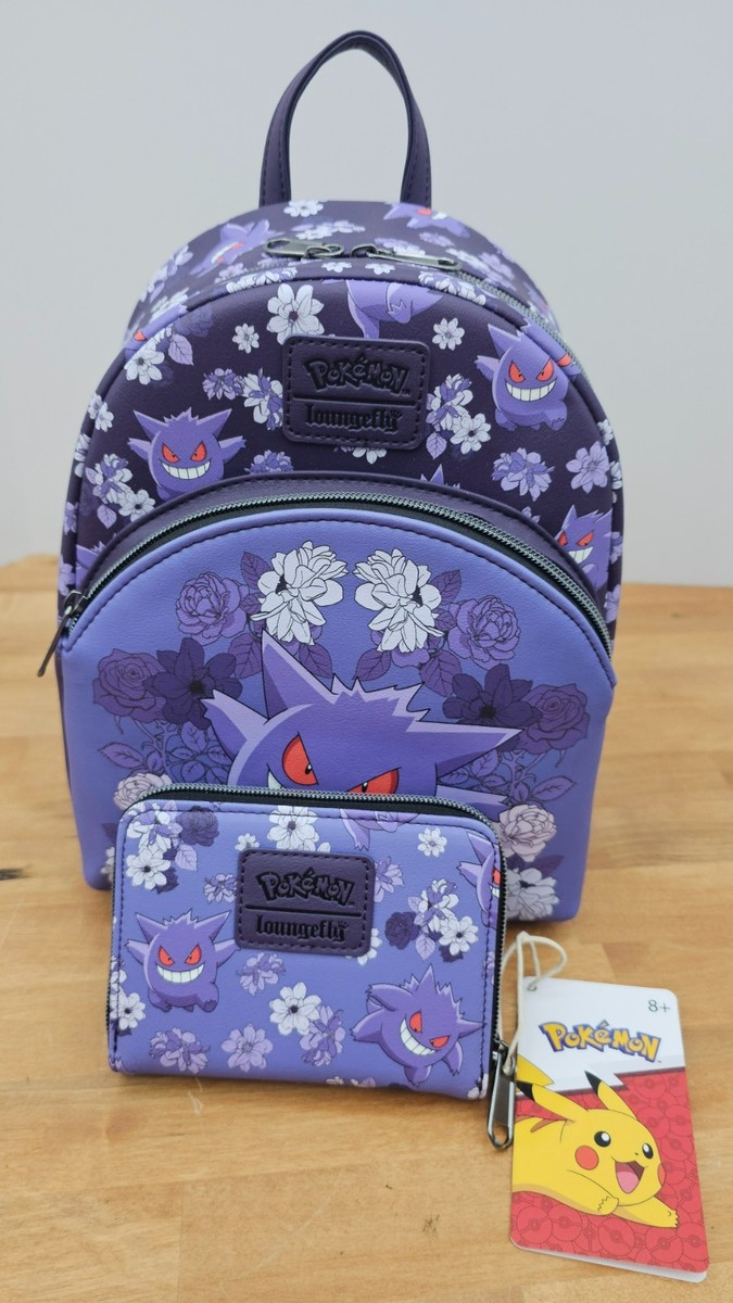 Pokemon Lavender Gengar Floral Mini Backpack Loungefly Pokemon Gengar Floral Mini Backpack GameStop  main image 3