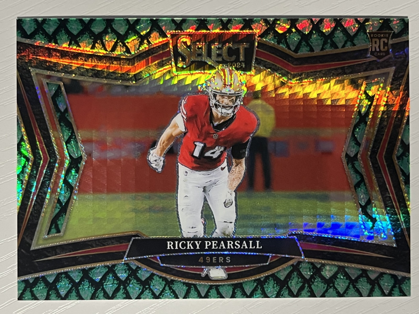 Ricky Pearsall 2024 Panini Select Field Level Dragon Scale Prizm RC 69/70 49ers