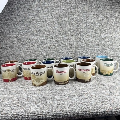 Starbucks Global Icon And You Are Here Mugs Lot of 15 Collector Series Cups