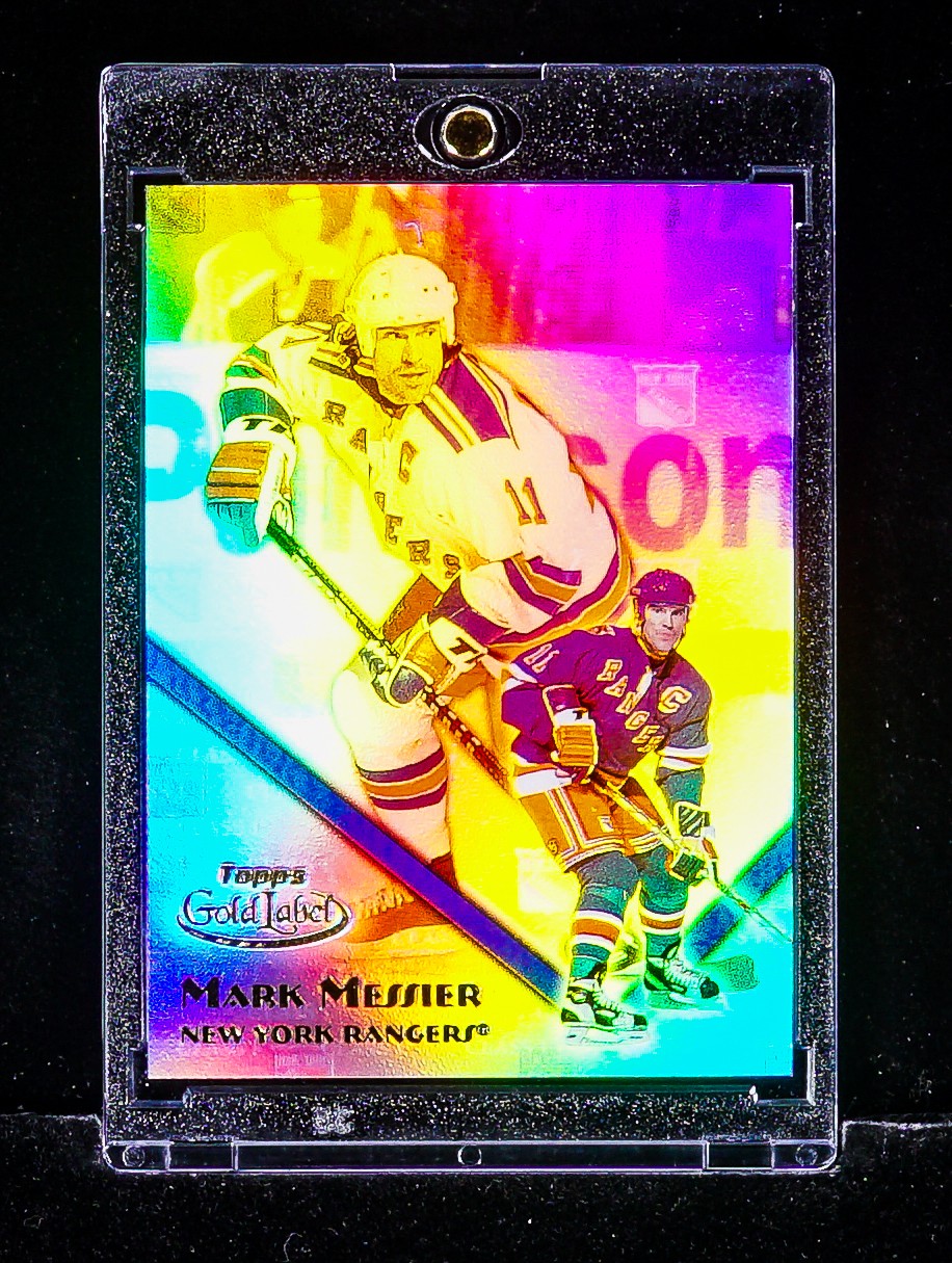 Mark Messier RARE GOLD LABEL REFRACTOR CARD Rangers HALL OF FAME