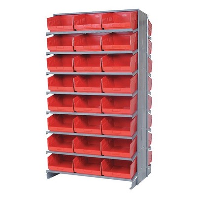 Quantum Storage Systems - QPRD-209RD - Double Sided Pick Rack W/ 48 Bins Red