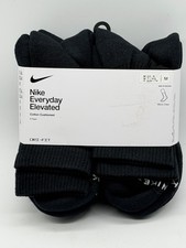 NEW 6 PAIR PACK NIKE EVERYDAY ELEVATED COTTON CUSHIONED DRI-FIT MID CREW SOCKS