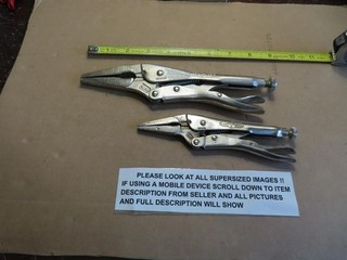2 VICE GRIP LOCKING NEEDLE NOSE PLIERS 6" 9" 6LN AND 9LN 1 MADE IN USA NICE
