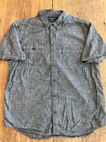 Autentica camicia Harley Davidson ricamata back hit manica corta con bottoni XL - Foto 2 di 12
