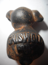 EMBOSSED GRISWOLD "PUP" PUPPY DOG CAST IRON PAPERWEIGHT NOVELTY ADVERTISING